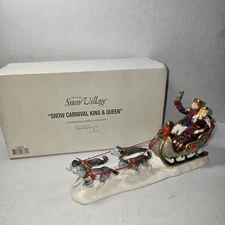 Department 56 Original Snow Village SNOW CARNIVAL KING & QUEEN *read* - retired