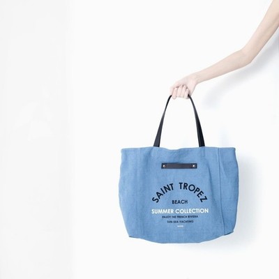 Zara blue summer collection beach bag