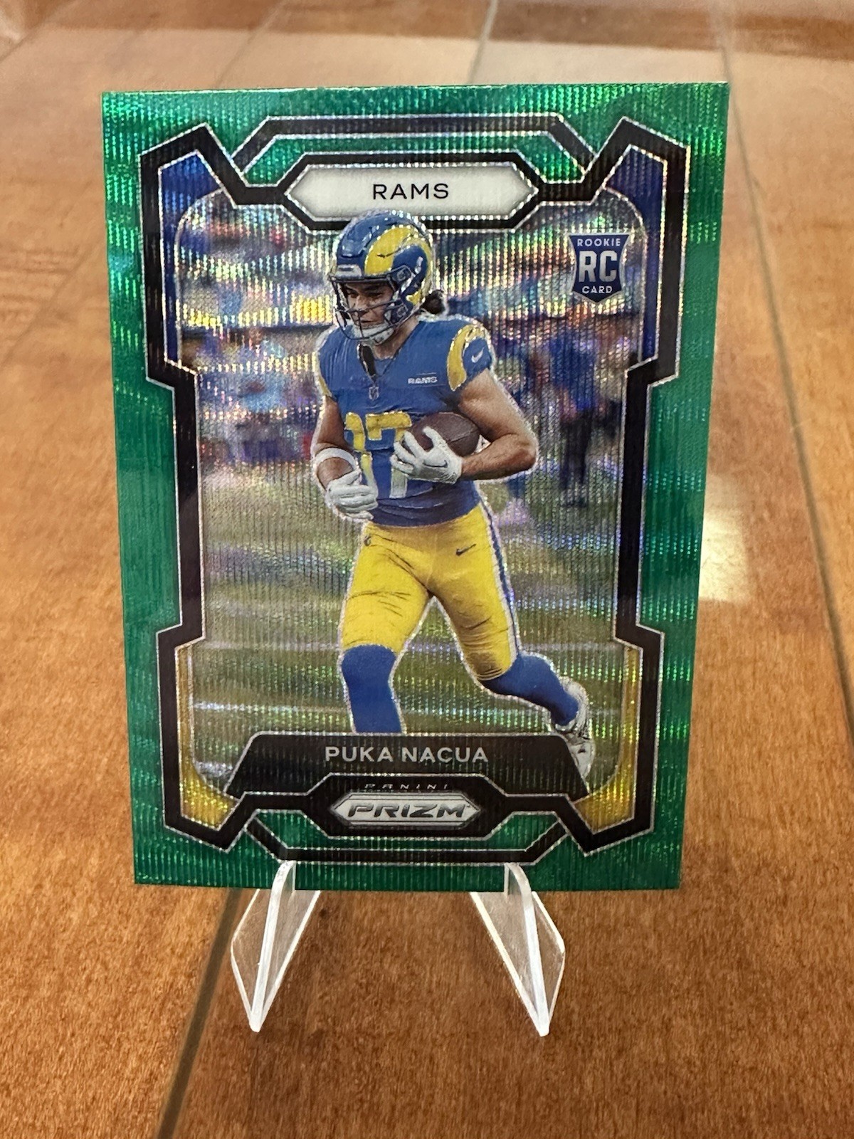 🔥2023 Panini Prizm - Rookies Puka Nacua #357 Green Wave Prizm (RC) LA Rams🔥