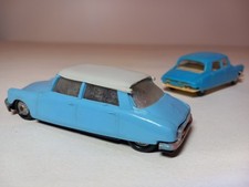 Citroen DS 19 Vintage Plastic Toy Cars NOREV & Hong Kong.  Both In Need Of TLC.