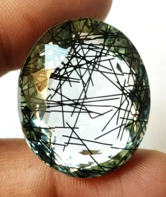 AAA+ 77.25 Ct. Large Rutilated Quartz Oval Cut Loose Gemstone Gift for Women - Image 2 of 4