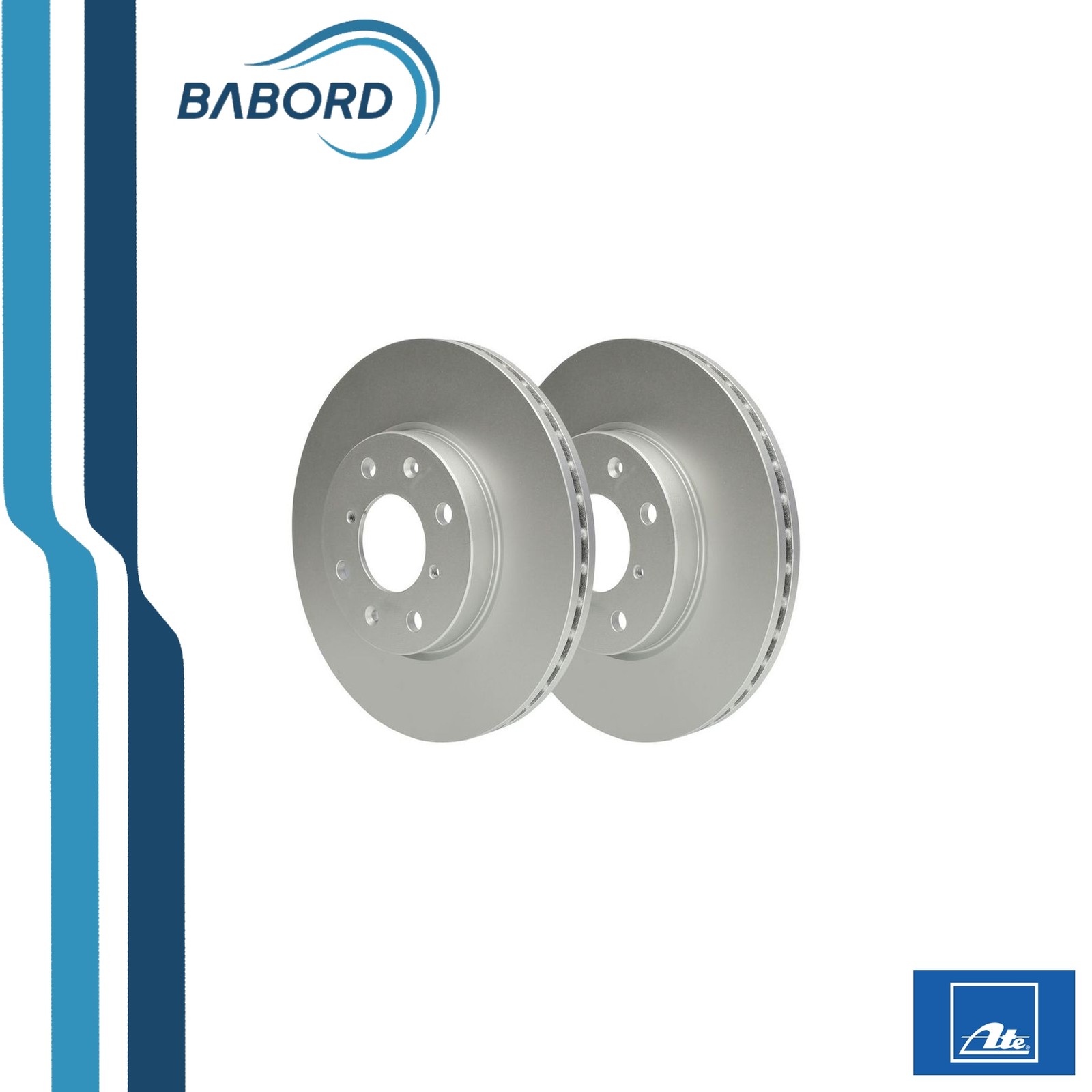 2x Disque de frein ventilé 24.0120-0211.1 ATE pour SUZUKI OPEL - Image 3