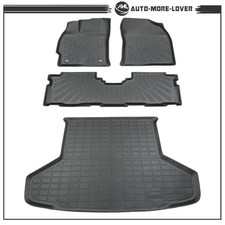 For Toyota Prius V 2012-2017 Black Tpe Floor Mats Cargo Liner Set Easy Clean For Toyota Prius V 2012-2017 Black Tpe Floor Mats Cargo Liner Set Easy Clean