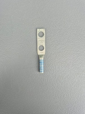 Set of 4 Burndy YA6C-2TC38 6 AWG Sol/Str Copper 3/8'' Stud, Compression Cable Lug