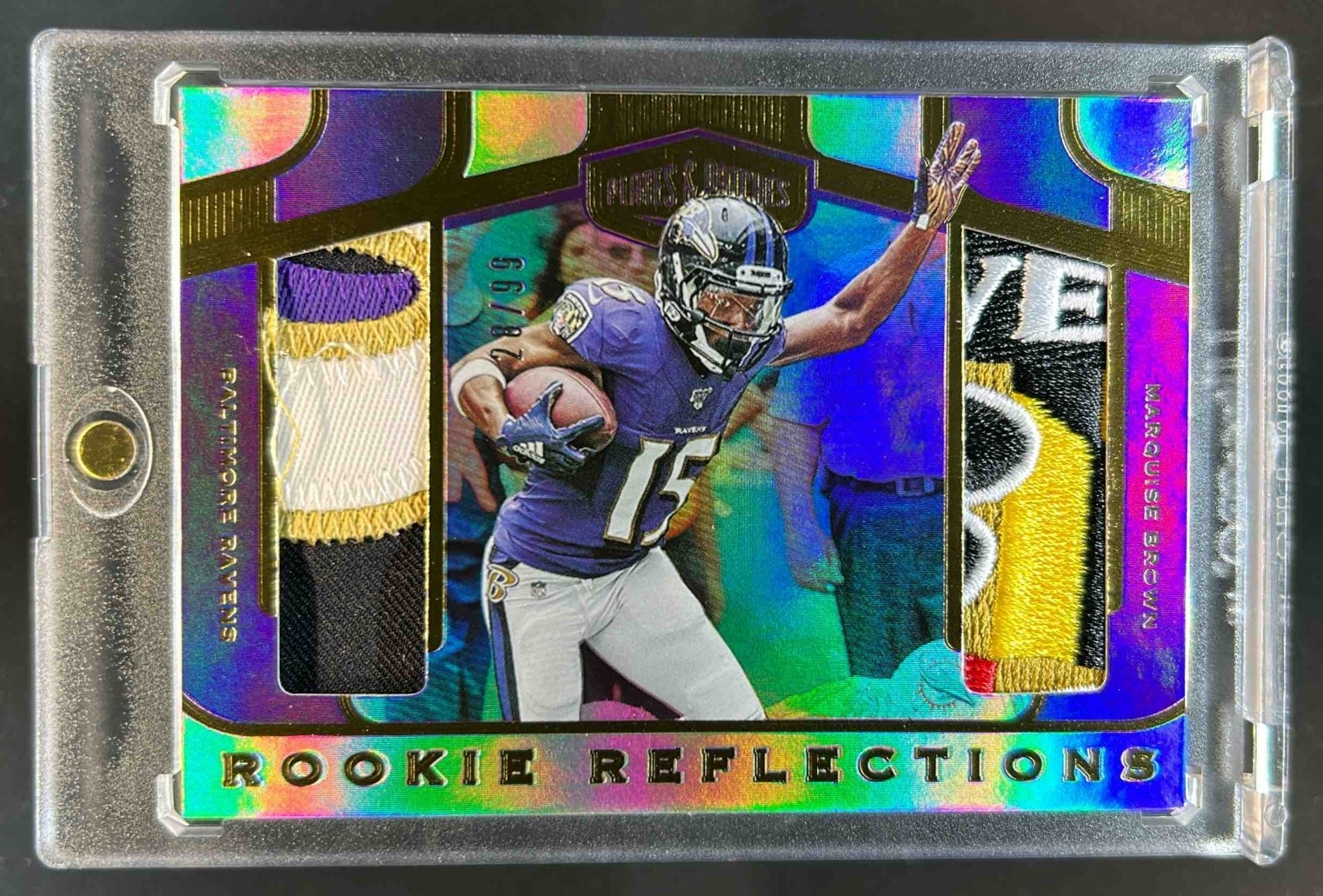 Marquise Brown Panini Plates & Patches Rookie Reflections Relics #MBR Base