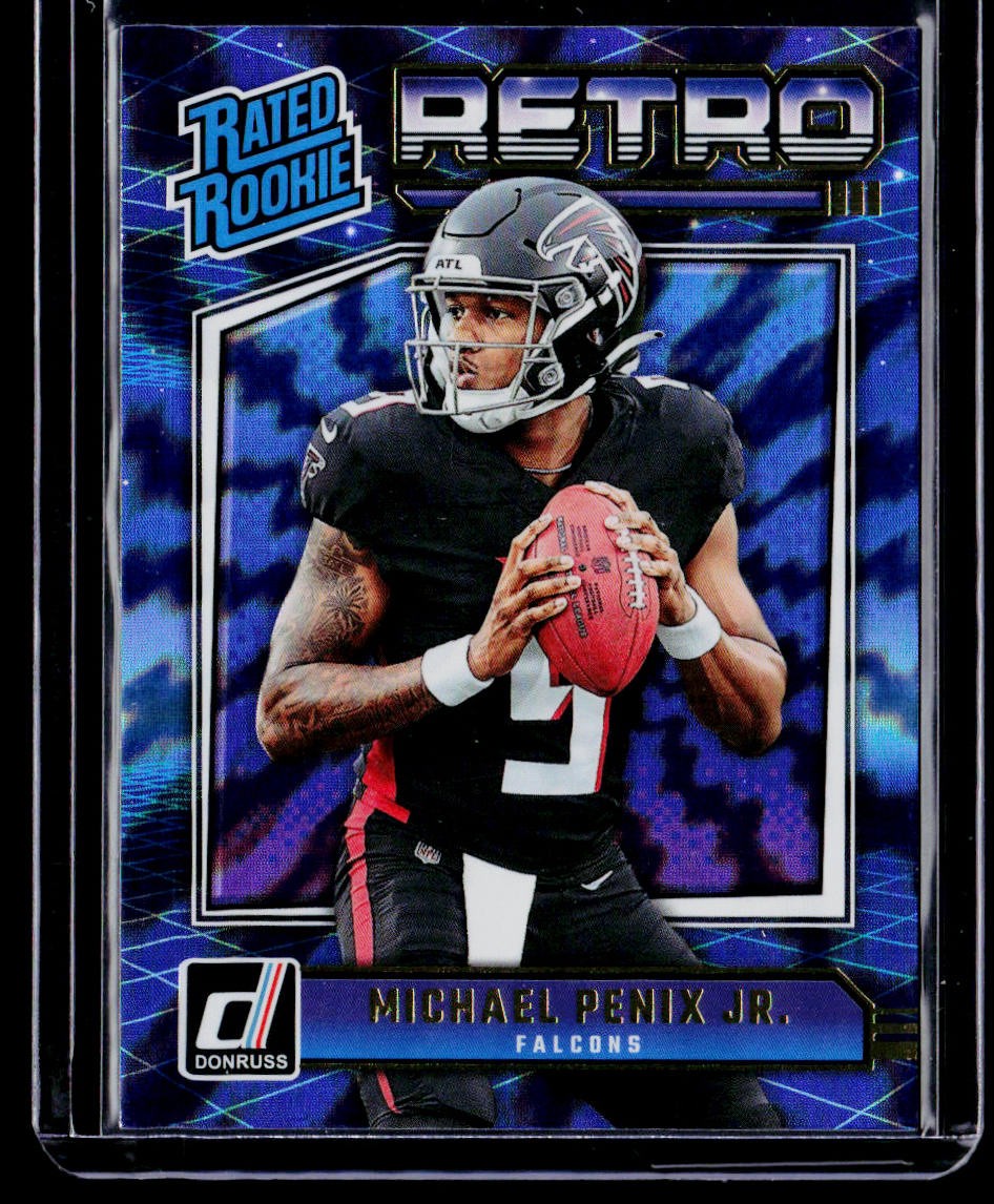 Michael Penix Jr. 2024 Donruss Rated Rookies Retro #7 Atlanta Falcons