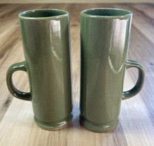 Vintage Royal Crown Coffee Mugs Latte Smug Mug Hand Painted Set Of 2