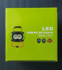 5000LM LED Work Light Rechargeable 50W AC/DC Hybrid Portable Jobsite Floodlight