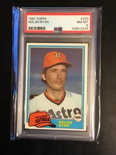1981 Topps #240 Nolan Ryan Strikeout King HOF PSA 8 NM-MT Astros new slab