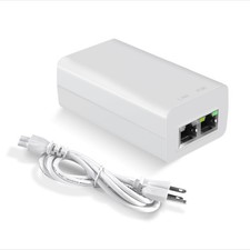 Gigabit PoE Injector 30W IEEE802.3at/af Compliant, Supplies PoE 15.4W White