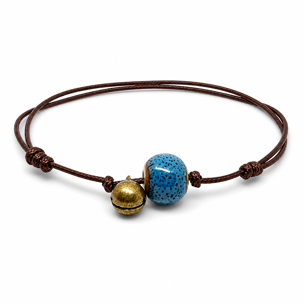 Turquoise Bead Bracelet Boho Adjustable Cord Festival Beach Jewellery Gift