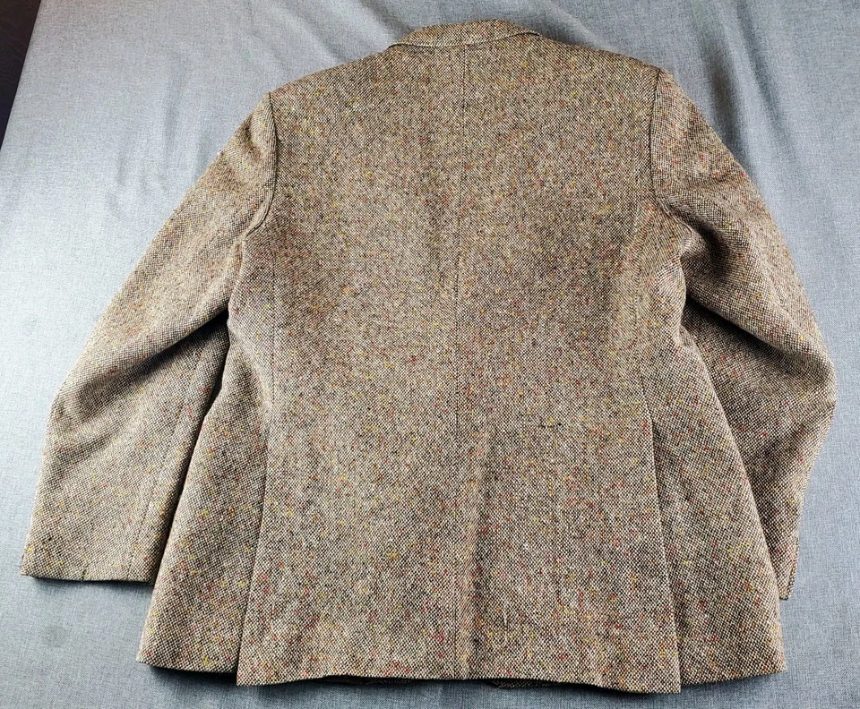 Vintge Donegal Tweed By Magee  Blazer Mens 46 R Beige Wool Ireland  - Image 3 of 4