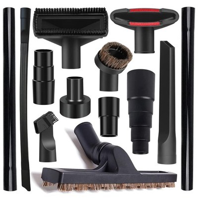 13Pcs Vacuum Attachment Kit Universal 1-1/4'' Hose w/ Extension Wand & Brushes