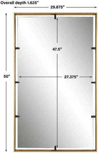 Uttermost 09754 Egon 29-7/8" W x 50" H Rectangular Framed - Warm Gold / Bronze - Picture 2 of 9