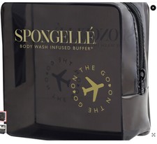 Spongelle Buffer ON THE GO TRAVEL Zipper Black  FREE Buffer New Random Scent