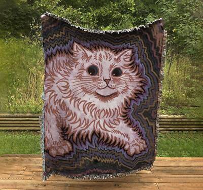 Cat Woven Blanket - Louis Wain - Woven CAT