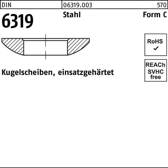 Рейхсканцлер Kugelscheibe DIN 6319, форма C C13 x24 x4,6, Шталь для инженерных войск