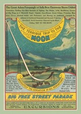 13703.Decor Poster print.Room Wall art design.Terrible trip to the Moon parade