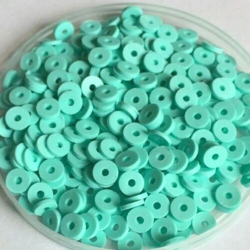 Polymer Clay Heishi Flat Round Disc Beads - Size 4 / 5 / 6 / 8mm. - Image 3 of 4