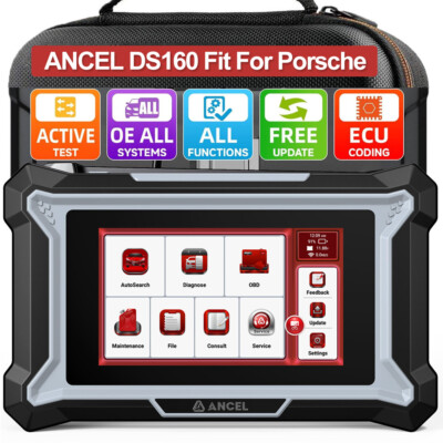 ANCEL DS160 for Porsche All System Bidirectional Car OBD2 Diagnostic Scanner Oil