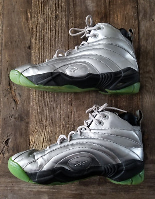 REEBOK Shaqnosis ''Man of Steel'' Silver/Green/Kryptonite - V51850 - Men's SZ 9