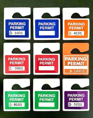 BEST!! PARKING PERMIT ⭐REPLACEMENT⭐ MIRROR HANG TAG PERMITS PLASTIC (500+ SOLD!)