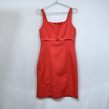 Tahari Coral Sleeveless Knee Length Sheath Textured Dress Women's Size 4 Spring