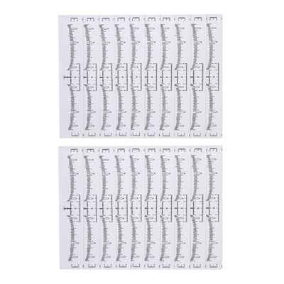 10/20/50Pcs Eyebrow Ruler Scale Sticker Makeup Tattoo Shaper Stencil Measure j