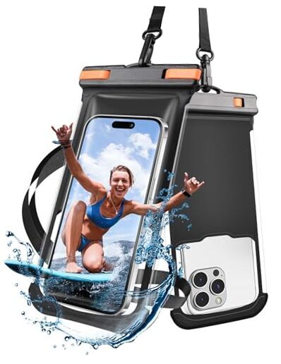 Waterproof Phone Pouch 2 Pack IPX8 Underwater Dry Bag for Phones