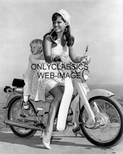 SEXY CUTE CLAUDIA CARDINALE ON YAMAHA MOTOR SCOOTER MOTORCYCLE 8X10 PHOTO PINUP
