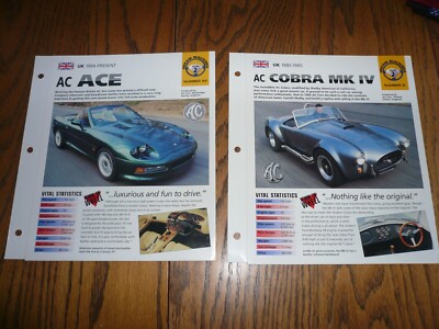 1994 - 1997 AC ACE 1985 - 95 COBRA MK IV IMP BROCHURE - - Two for One
