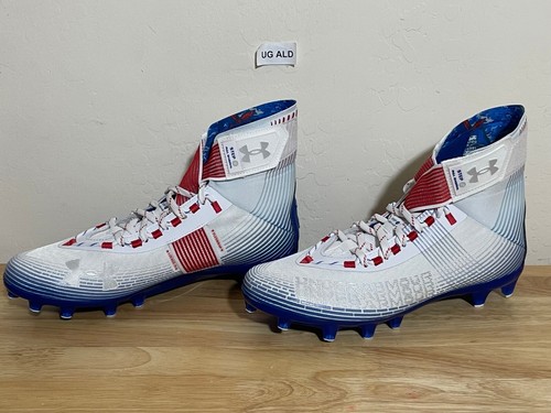 Botines de fútbol americano Under Armour Highlight MC TX LE Texas talla para hombre 11 3025854-100 - Imagen 2 de 8
