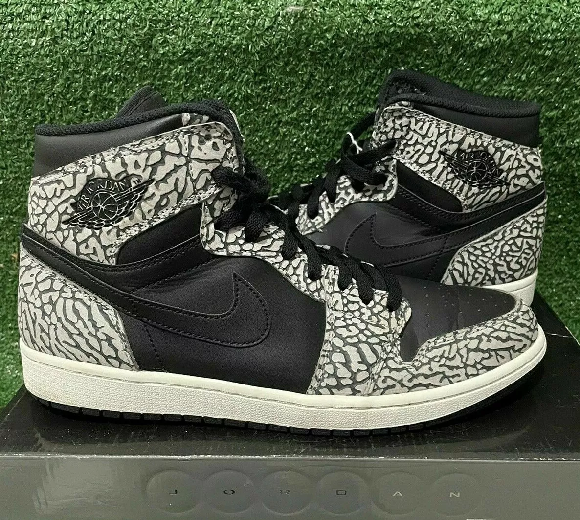 Nike Air Jordan Retro 1 haut noir blanc éléphant ciment 3 Dunk Supreme sb 10,5