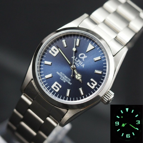 Alpha Classical Blue Dial Automatic watch homage