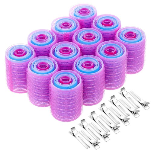 Self-Grip Rollers Set 60 Pcs Multicolored Curlers and Clips for Hairstyling