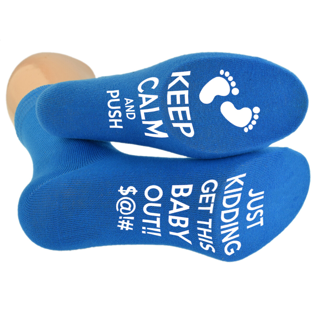 SAOLA BLUE Keep Calm Get this baby out! Sole Print Mum To Be UK Adult Size 4 8 X6N1003