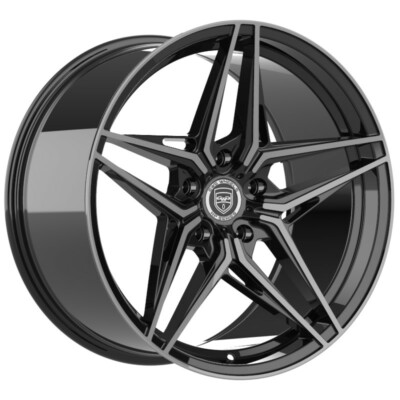 4 GWG HP5 22 inch STAGGERED Black Tint Rims fits HYUNDAI EQUUS 2010 - 2020