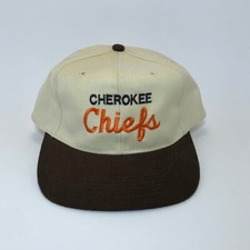 Vintage Cherokee Chiefs NJ New Jersey Snapback Hat Otto Cap Thailand
