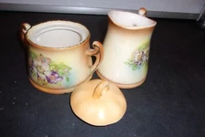 Floral  Creamer & Sugar Bowl