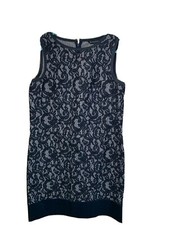 Brooks Brothers Navy Blue Lace Dress Size 6 Gingham Lined
