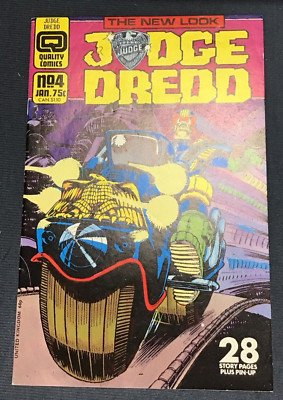 VINTAGE 1986 COMIC - JUDGE DREDD #4 ~ QUALITY COMICS ~ BAGGED/BOARDED