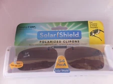 Solar Shield Polarized Clip On Sunglasses, 54-A With Case, Retail $19.99 Each.