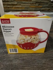 RAPID BRANDS Microwave Popcorn Popper Red NEW