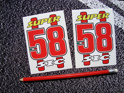 SUPER SIC SIMONCELLI  STICKERS MOTO GP YAMAHA DUCATTI 58 HONDA X2 SUPERBIKES 