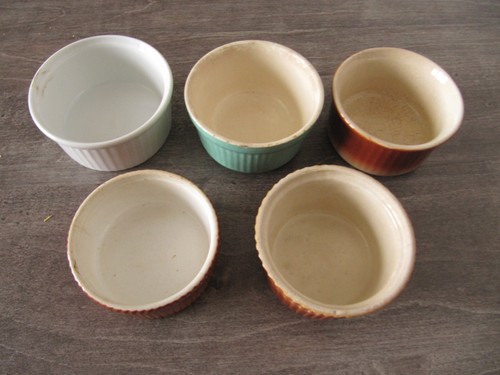 Lot 4 Ramequins Le Creuset En Céramique – Vert Foncé (Hunter Green) – Neufs