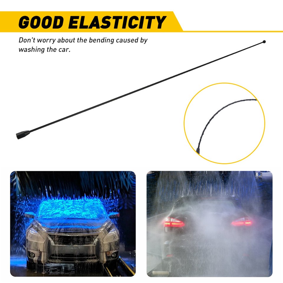 9 Inch Black Stainless Antenna Mast Power Radio For MITSUBISHI Outlander 2003 2006