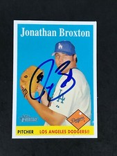 2007 Topps Heritage JONATHAN BROXTON #191 Signed Auto DODGERS In Person 