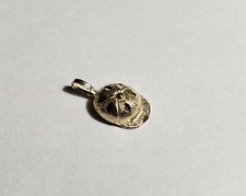 New 14k Yellow Gold Base Ball Hat Charm Pendant 