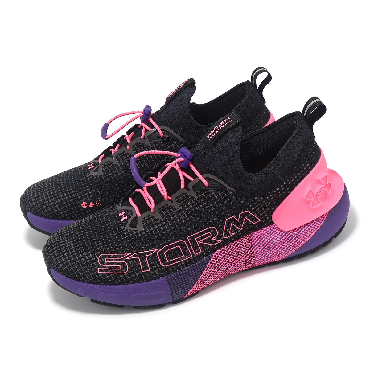 Under Armour HOVR Phantom SE Storm Black Purple Men Running Shoes  3026610002