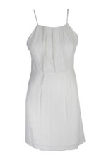 Kensie French Vanilla White Cutout Lace-Contrast Dress L